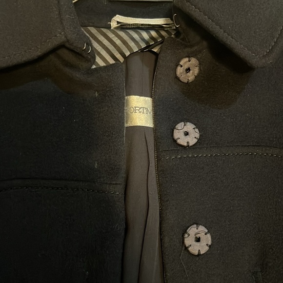 Max Mara Womens Tailored Wool Long Coat in Navy Blue Size US/CA 6 Fully Lined - Picture 7 of 12